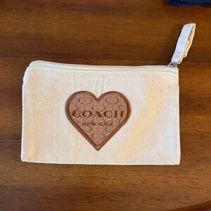 Canvas Heart Pouch